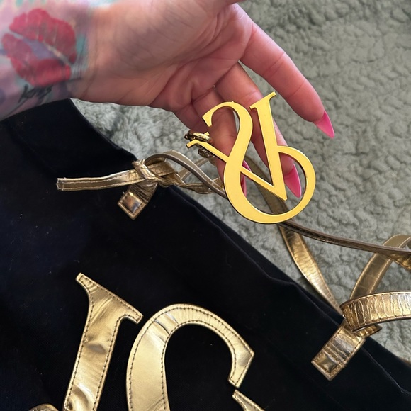 Victoria's Secret Black and Gold Tote Bag - Picture 3 of 5